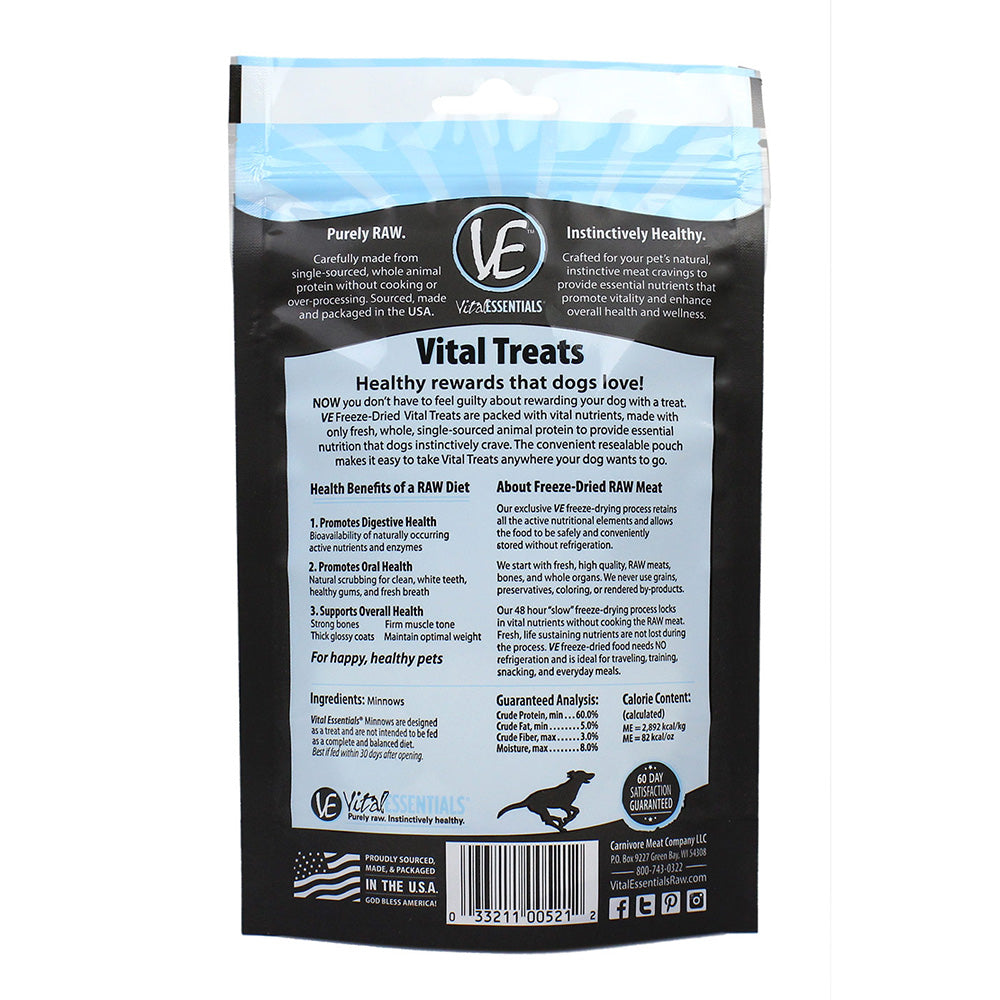 Vital Essentials Freeze Dried Minnow Dog Treats