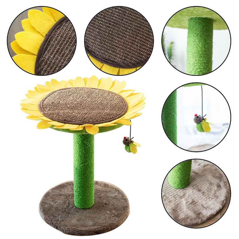 Catry Cat Tree Bed with Scratching Post with Sisal Covered Climbing Activity Tower