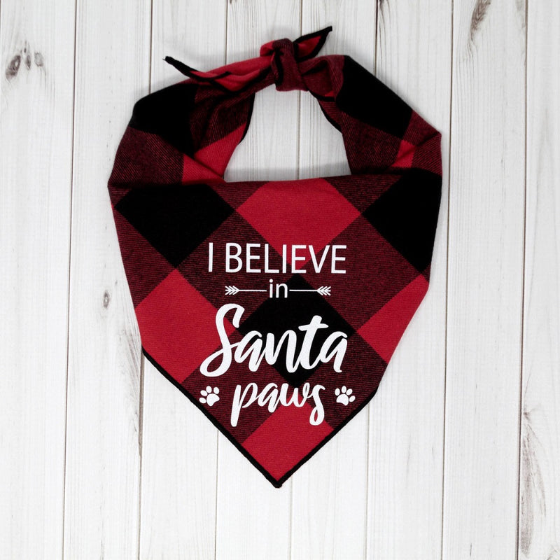Paisley Paw I Believe In Santa Paws Bandana