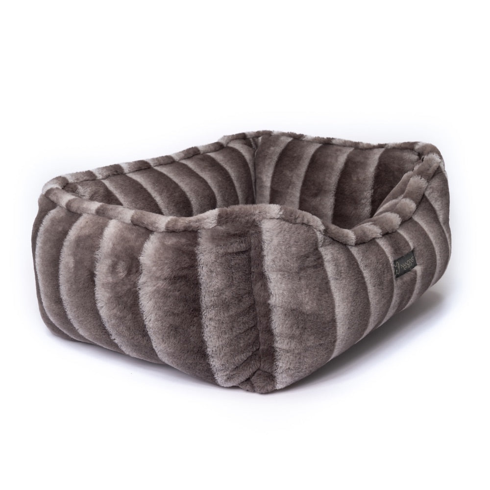 NANDOG CLOUD REVERSIBLE CHINCHILLA DOG PET BED