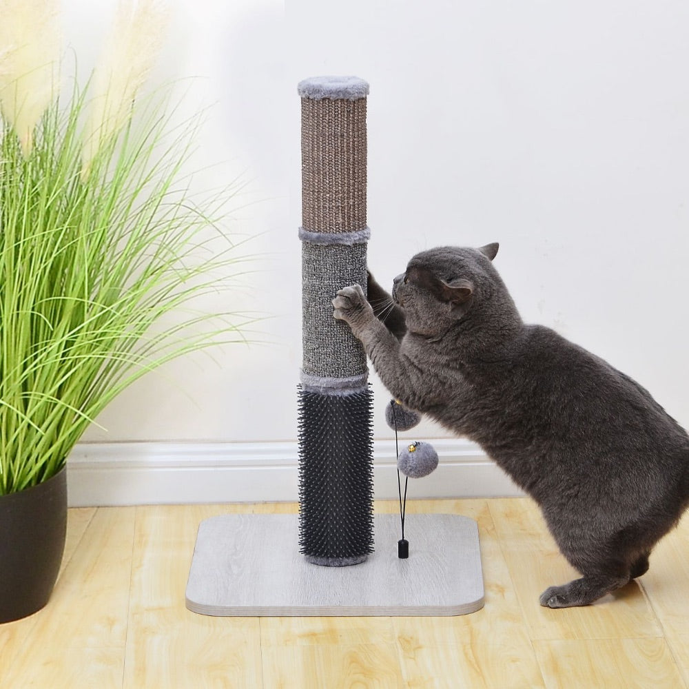 Petpals Urbane Cat Scratching Post with Rubber massager and Teasing Toys