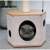 Catry Cat Tree Shrine Style - Natural All in 1 Kitten Condo Paper Rope Covered Scratch Post