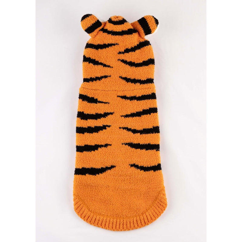 Hip Doggie Chenille Tiger Hoodie Dog Sweater