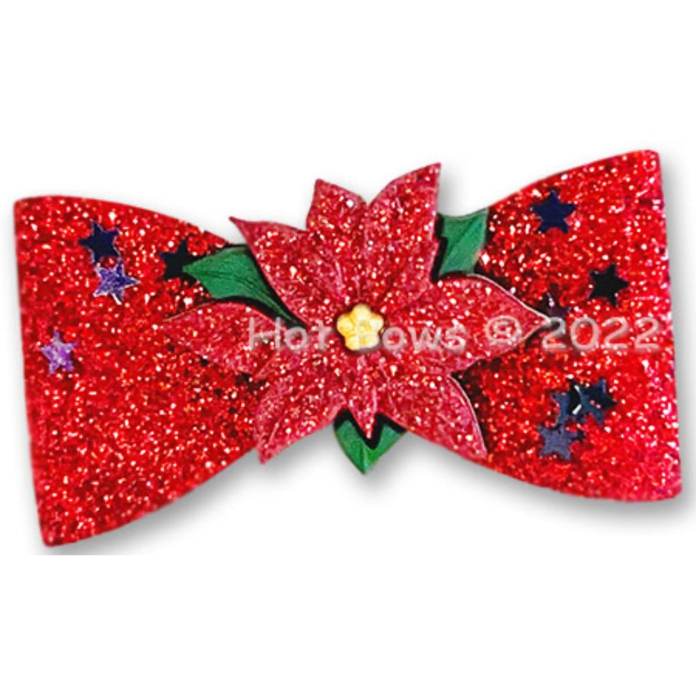 Hot Bows Feeling Festive - No Slip French Clip