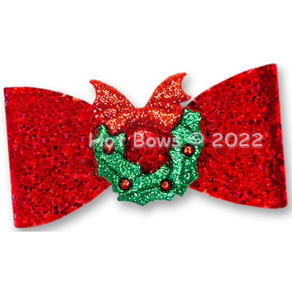 Hot Bows Glitter Wreath - No slip French Clip