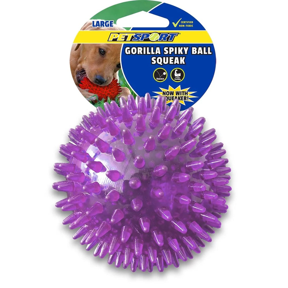 PetSport Gorilla Spiky Ball Squeak Paws and Whiskers