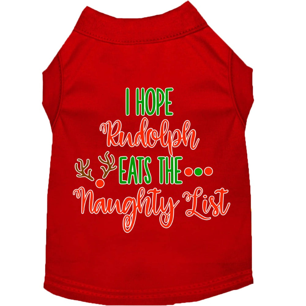 Mirage Pet I Hope Rudolph Eats The Naughty List T-Shirt