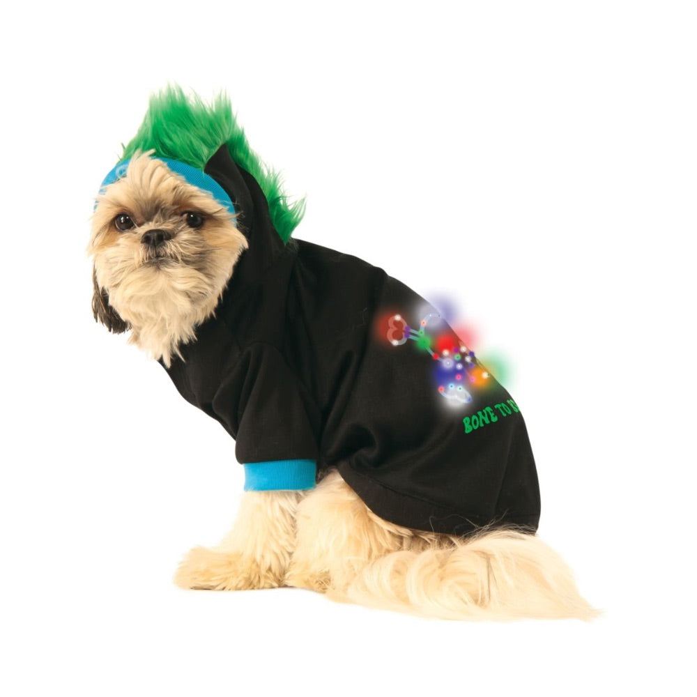 Rubie's Bone To Be Wild LED Hoodie Pet Costume