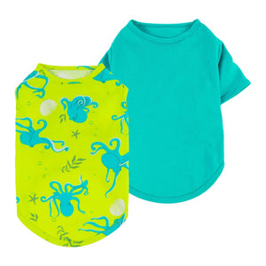 Fitwarm Octopus Sleeveless Tank Top & Teal Shirt