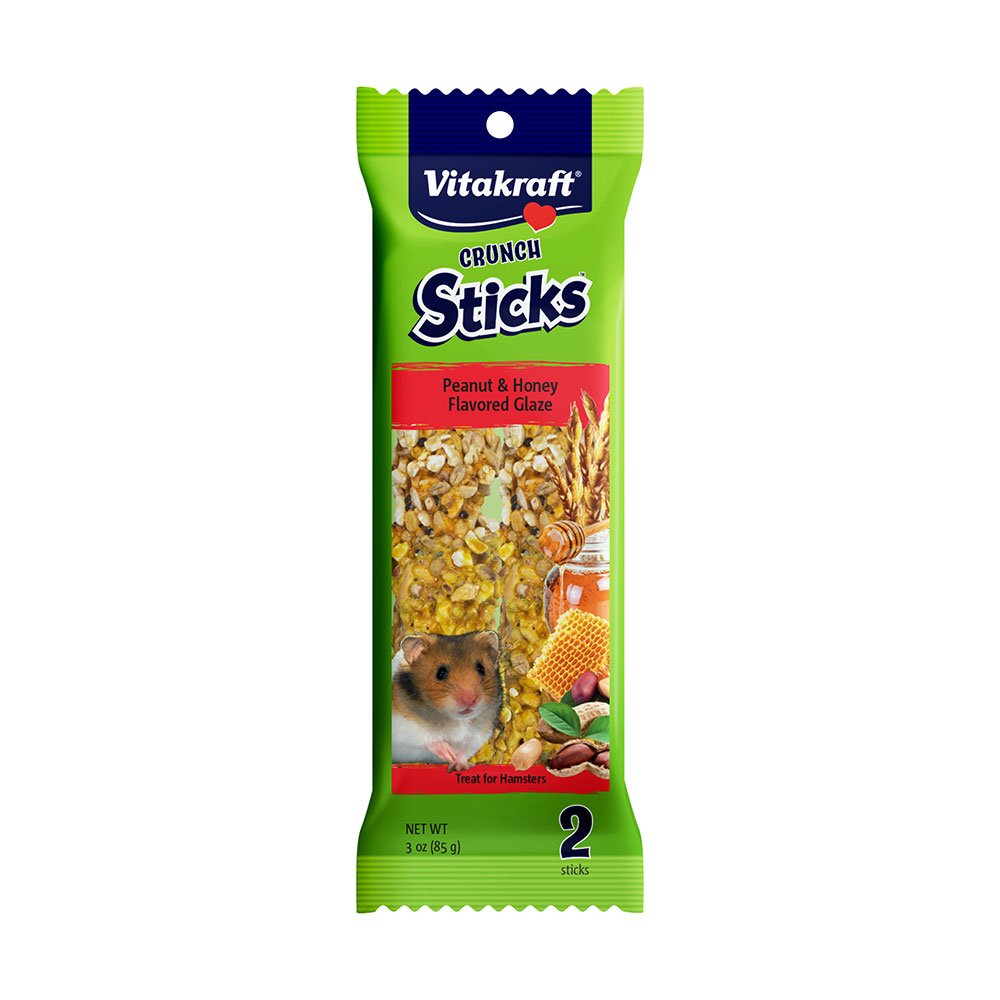 Vitakraft® Crunch Sticks Peanut Honey Flavored Glaze for Hamsters, 3 Oz