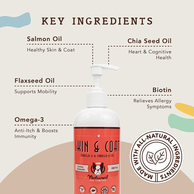 Natural Dog Company Skin & COAT Oil 16fl oz.