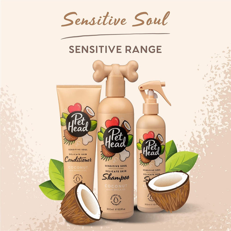 Pet Head Sensitive Soul Shampoo- Coconut Scented 16 oz.