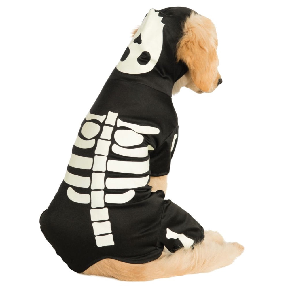 Rubie's Glow-In-The-Dark Skeleton Hoodie (Black) Pet Costume