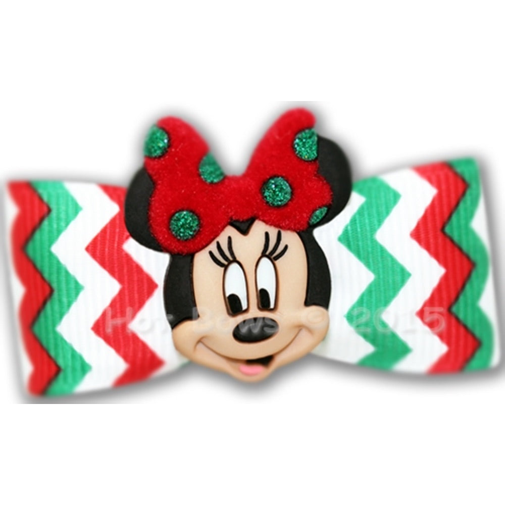 Hot Bows Minnie Mouse Loves Christmas Bow