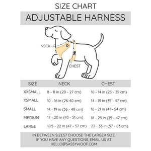 Sassy Woof Adjustable Harness - Puppy Colada