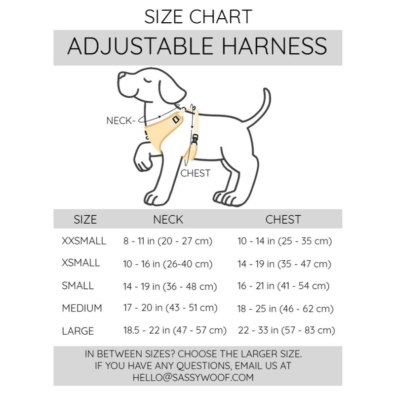 Sassy Woof Adjustable Harness - 50 Shades of Sass