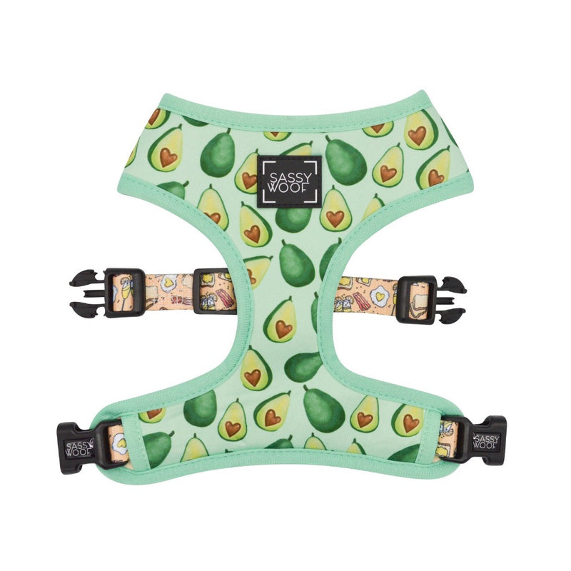 Sassy Woof REVERSIBLE HARNESS - HEARTY BRUNCH