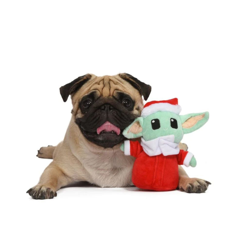 Holiday 6" Grogu Santa Squeaker Pet Toy