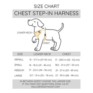 Sassy Woof Step-In Harness - Rainbow Sherbet