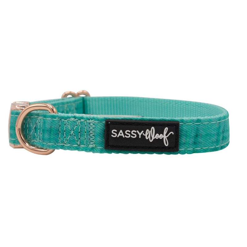 Sassy Woof Wag Your Teal Collar