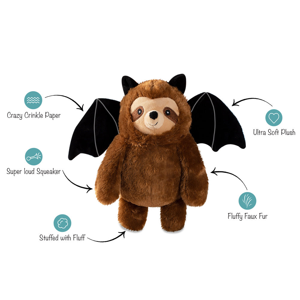 Fringe Studio Bat Sloth Plush Dog Toy