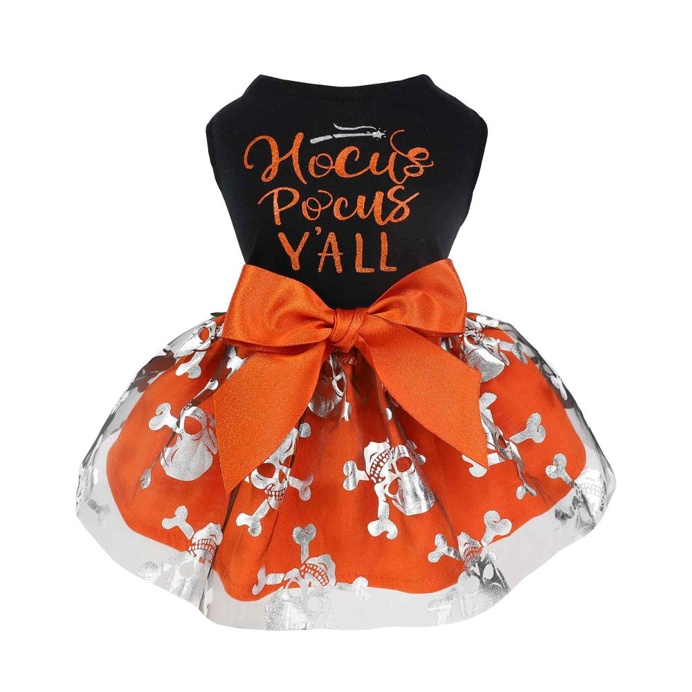 Fitwarm Hocus Pocus Y’ALL Halloween Tulle Dress