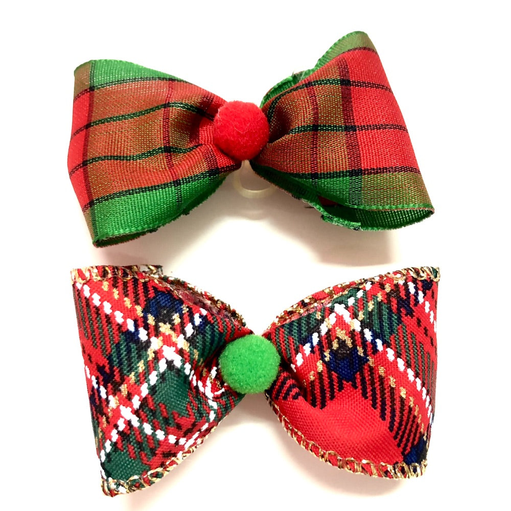 Bardel Plaid Christmas Classic Topsy Bows