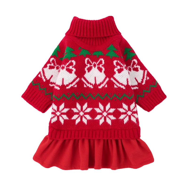 Fitwarm Christmas Turtleneck Sweater Dress