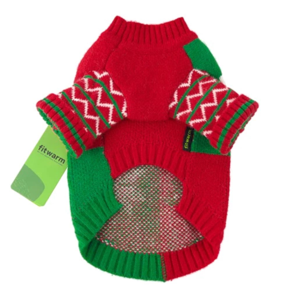 Fitwarm Christmas Reindeer Colour Block Sweater