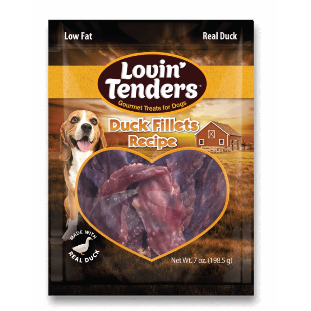 Lovin' Tenders Duck Jerky Natural Dog Treats 7 Oz.