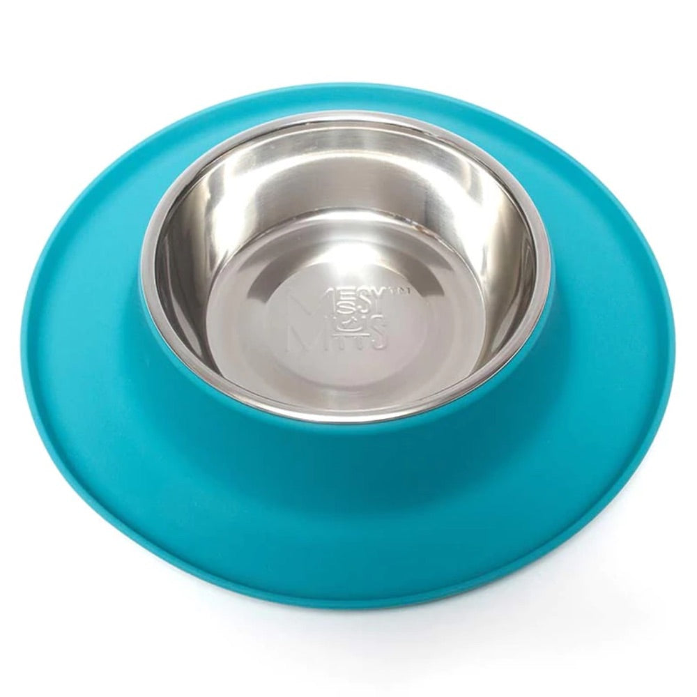 Messy Mutts Single Silicone Feeder with Stainless Bowl