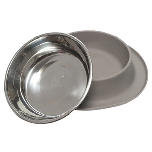 Messy Mutts Single Silicone Feeder with Stainless Bowl