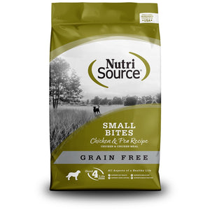 NutriSource Small Bites Chicken & Pea Recipe- 12lbs