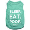 Parisian Pet Sleep Eat Poop Repeat Tee