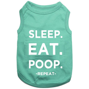 Parisian Pet Sleep Eat Poop Repeat Tee