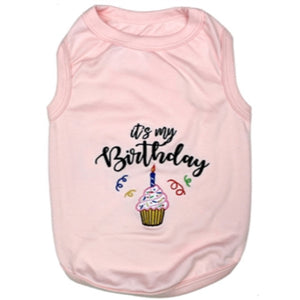 Parisian Pet It’s My Birthday Pink Tee