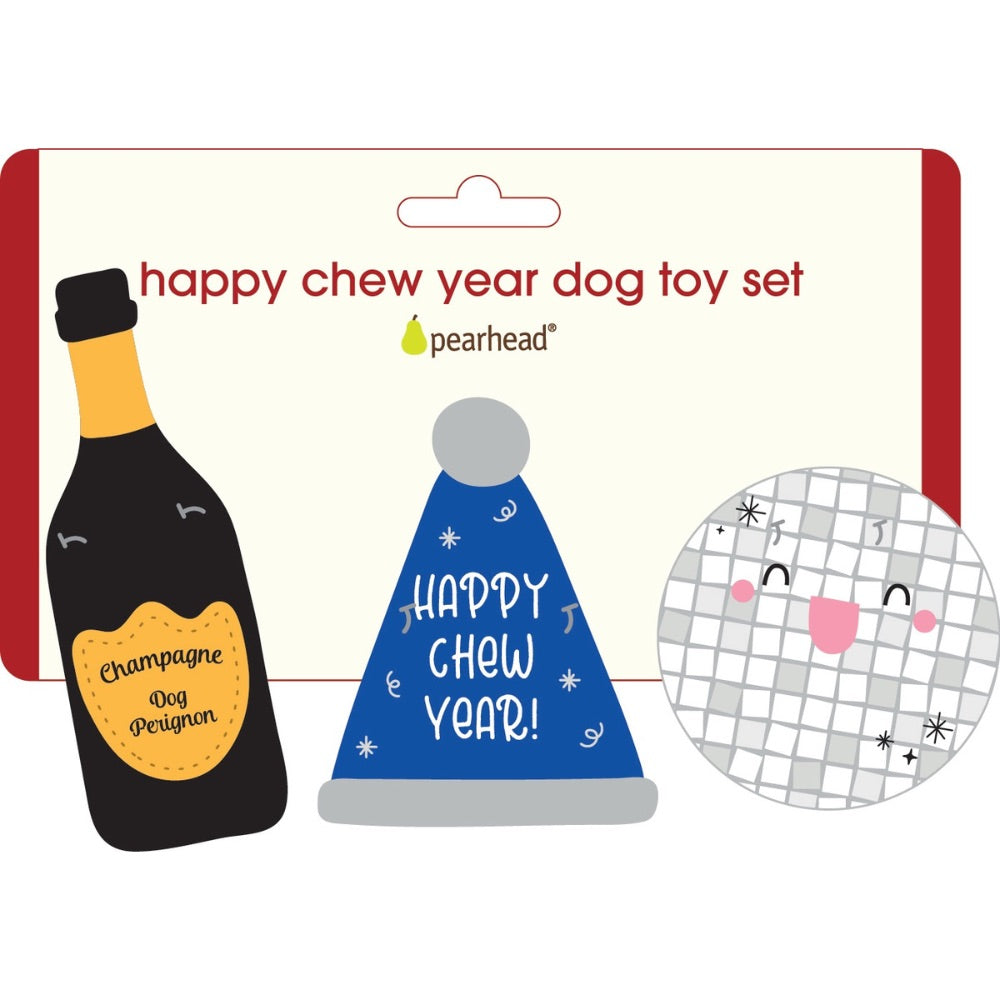 Pearhead Happy Chew Year Dog Toy Set