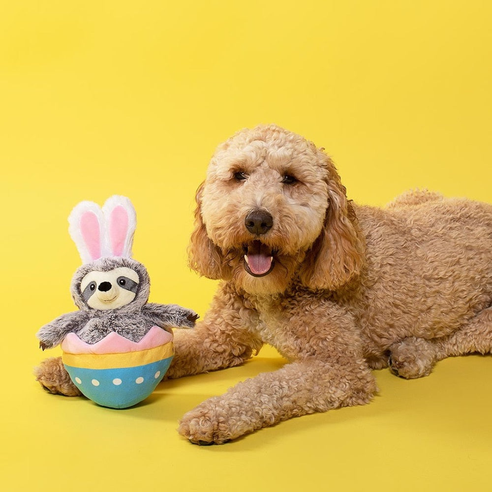 Fringe Studio PetShop Eggstra Special Sloth - Plush Dog Toy