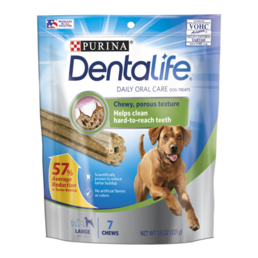 Purina DentaLife Daily Oral Care Chew Treats for Large Dogs- 7 Chews