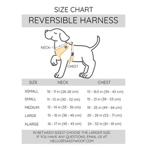 Sassy Woof REVERSIBLE HARNESS - HEARTY BRUNCH