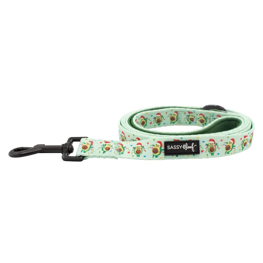 SASSY WOOF LEASH - JINGLE BELL GUAC