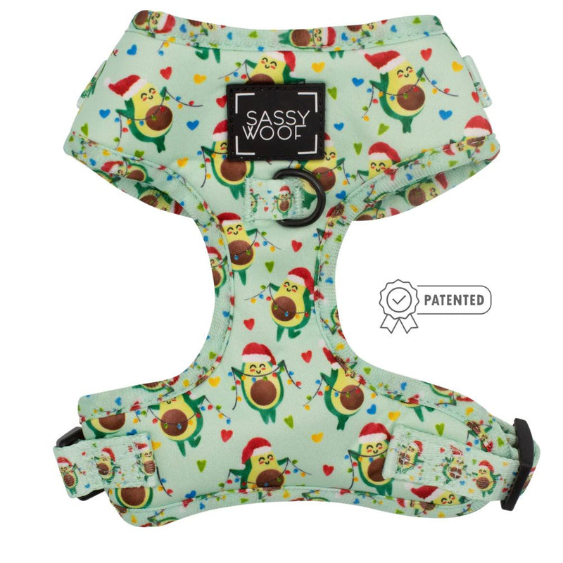 SASSY WOOF ADJUSTABLE HARNESS - JINGLE BELL GUAC