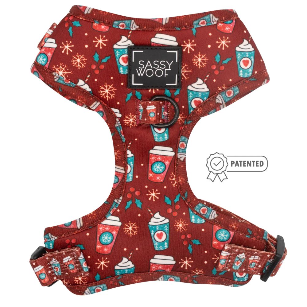 SASSY WOOF ADJUSTABLE HARNESS - PUPPERMINT MOCHA