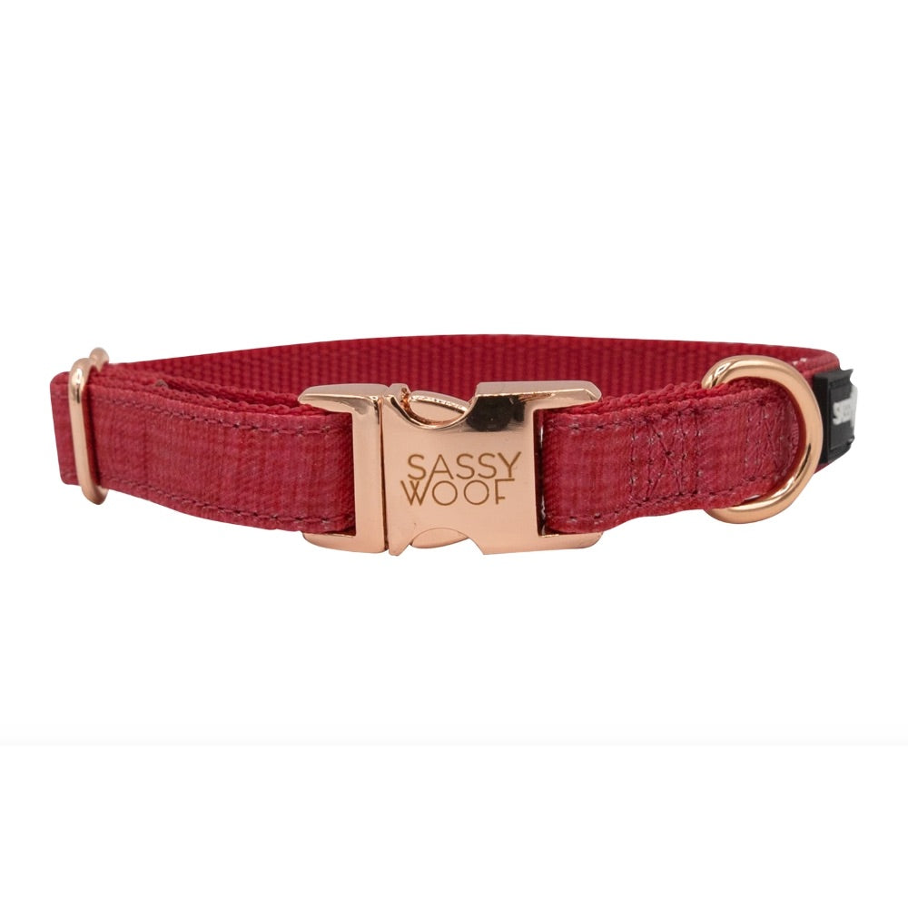 Sassy Woof COLLAR - MERLOT