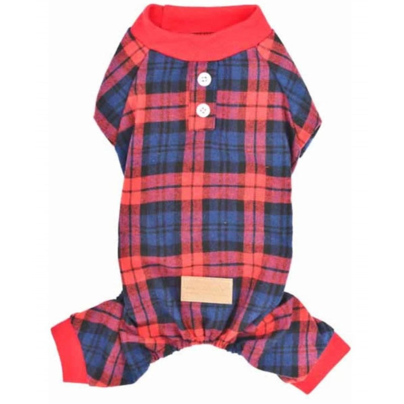 Parisian Pet Scottish Red and Blue Plaid PJs