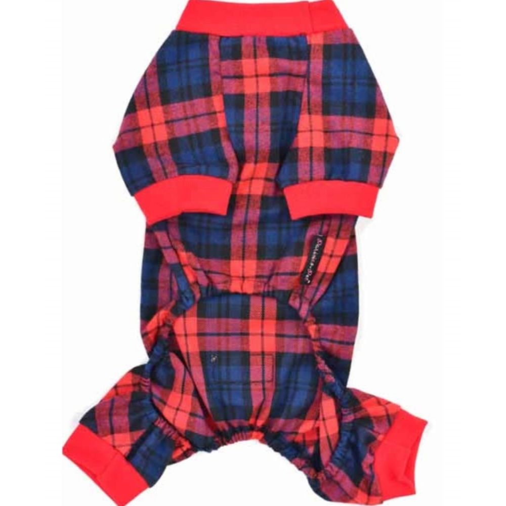 Parisian Pet Scottish Red and Blue Plaid PJs
