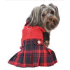 Parisian Pet Scottish Red and Blue Plaid Dress