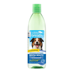 TROPICLEAN DENTAL HEALTH SOLUTION FOR DOGS PLUS ADVANCED WHITENING - 16 fl. oz