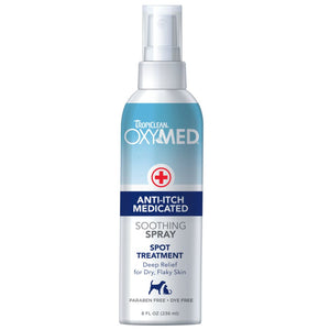 TROPICLEAN OXYMED ANTI-ITCH MEDICATED SPRAY FOR DOGS AND CATS 8 Fl Oz