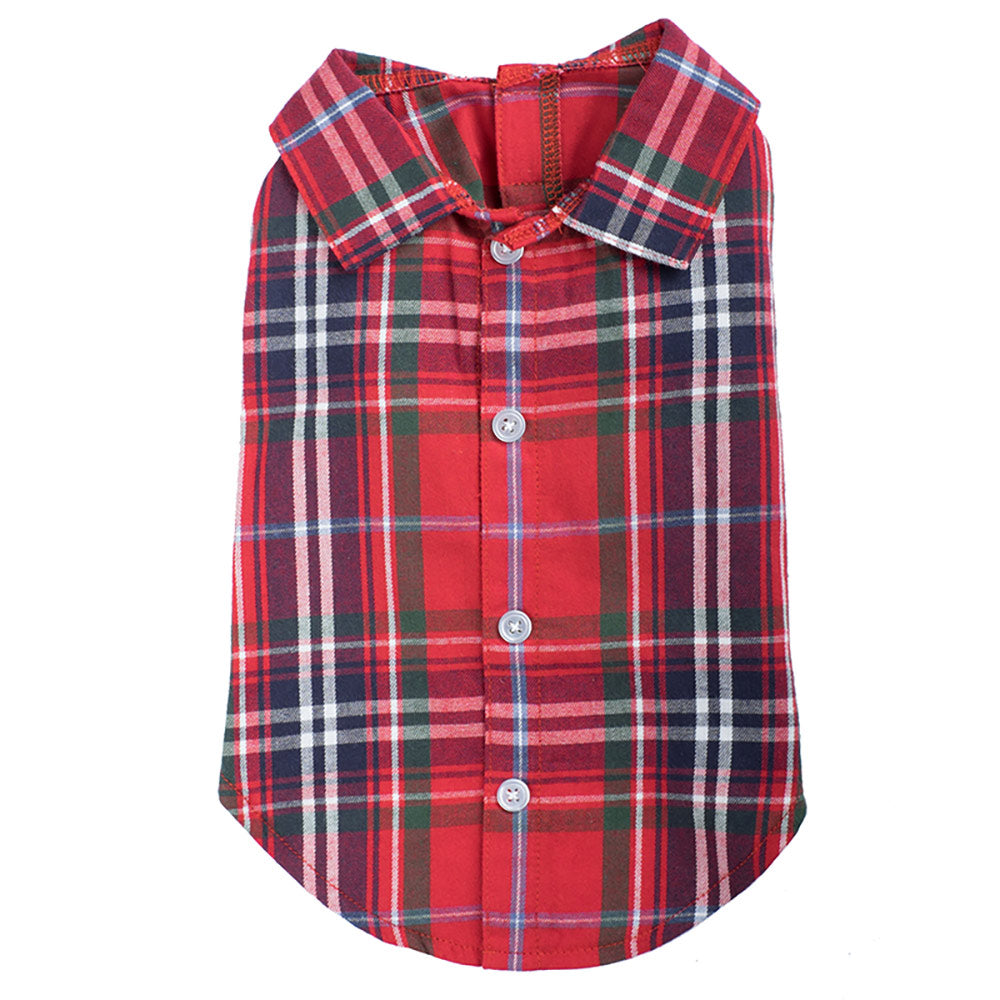 The Worthy Dog Red Plaid Shirt